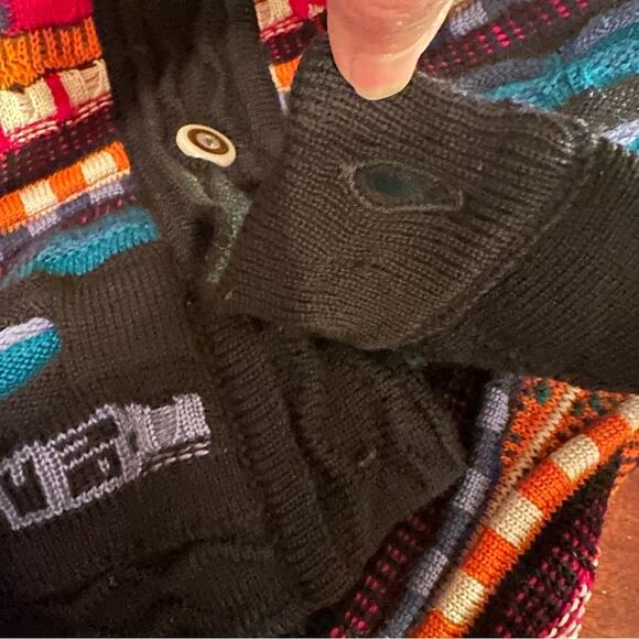 Vintage COOGI Australia Cardigan Sweater VTG Knit 100% Pure Wool Funky Unique XL - Picture 10 of 16